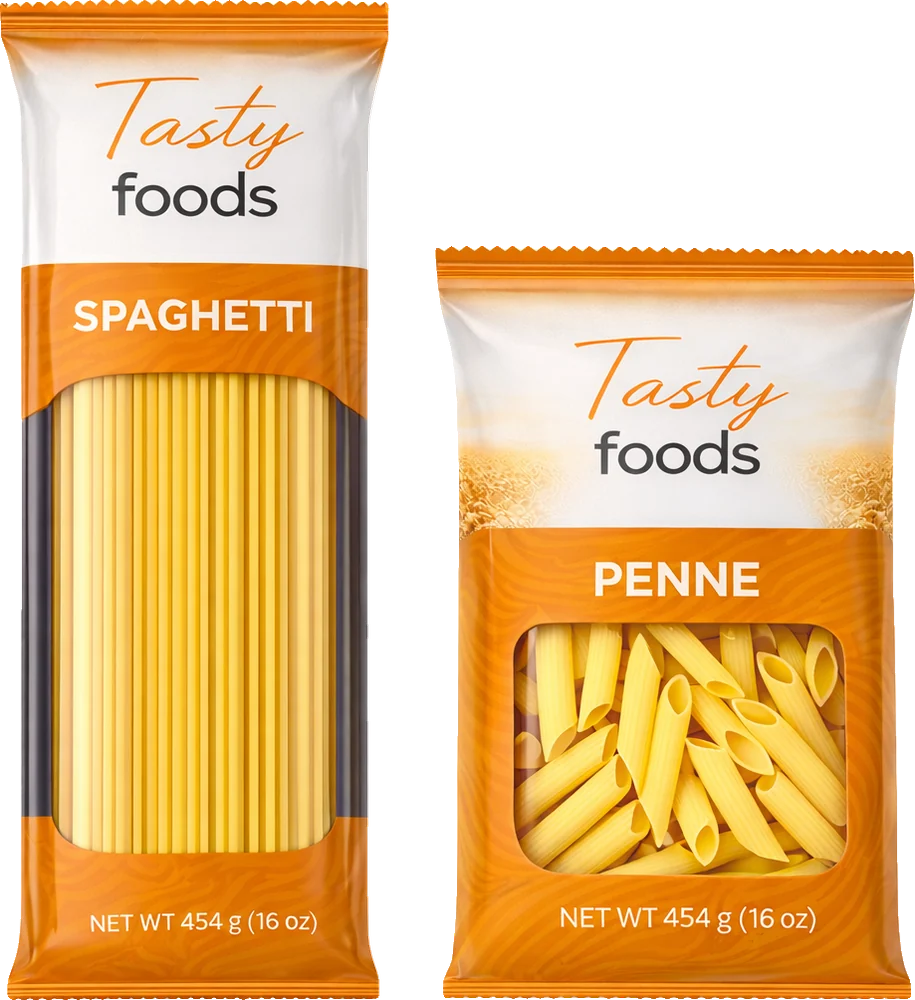 Spaghetti and penne packs